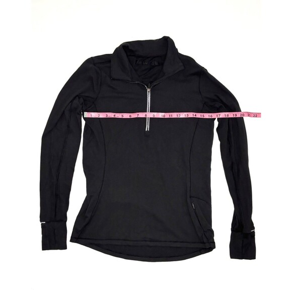Lululemon Pullover Womens Size XSmall Outrun Half Zip Long Sleeve Top Black Rulu - Picture 2 of 4
